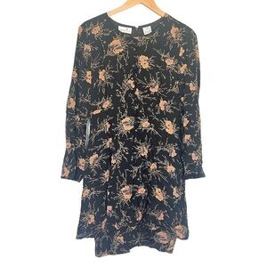 Vintage Liz Claiborne Floral Split Front Mini Dress with Buttons 10